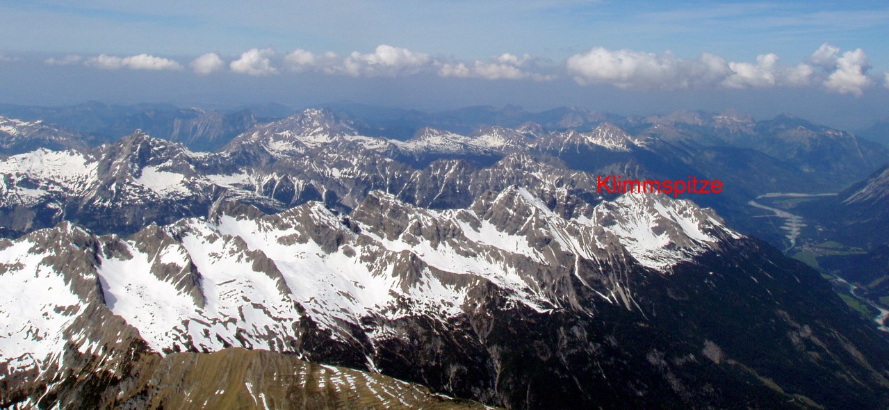 Blick vom Bernhardseck zur Klimmspitze